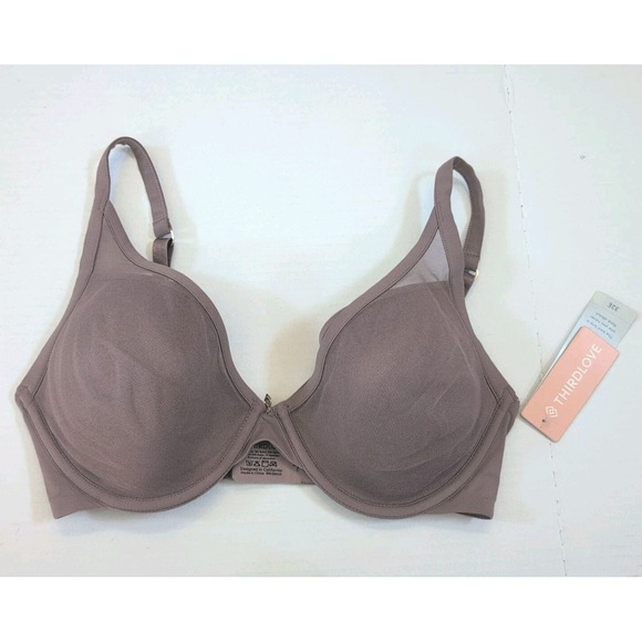 ThirdLove Other - Thirdlove 24/7 Classic Contour Plunge Bra 32E Purple Underwire - New